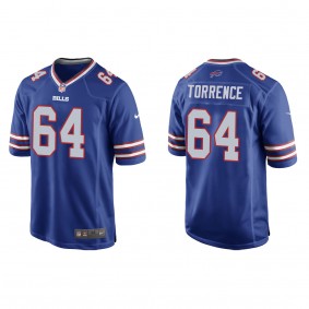 Men's Buffalo Bills O'Cyrus Torrence Royal 2023 NFL Draft Game Jersey