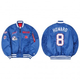 O.J. Howard Alpha Industries X Buffalo Bills MA-1 Bomber Royal Jacket