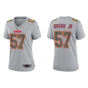 Orlando Brown Jr. Women's Kansas City Chiefs Gray Atmosphere Fashion Game Jersey