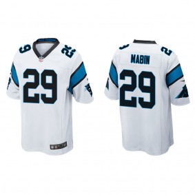 Men's Carolina Panthers Greg Mabin White Game Jersey