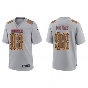 Phidarian Mathis Washington Commanders Gray Atmosphere Fashion Game Jersey