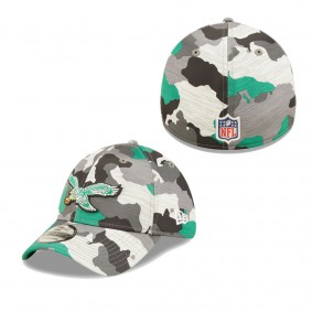 Philadelphia Eagles Camo 2022 NFL Training Camp Official Historic Logo 39THIRTY Flex Hat