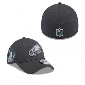 Men's Philadelphia Eagles Graphite 2024 NFL Draft 39THIRTY Flex Hat