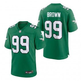 Men's Philadelphia Eagles Jerome Brown Kelly Green Alternate Game Jersey