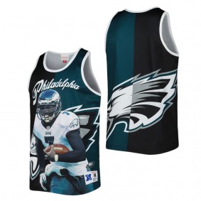 Philadelphia Eagles Michael Vick Mitchell & Ness Black Midnight Green Retired Player Graphic Tank Top