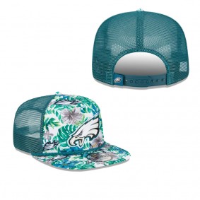 Men's Philadelphia Eagles White Botanical 9FIFTY Snapback Hat