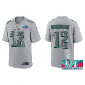 Randall Cunningham Men's Philadelphia Eagles Nike Gray Super Bowl LVII Patch Atmosphere Fashion Game Jersey