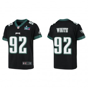 Reggie White Youth Philadelphia Eagles Super Bowl LVII Black Game Jersey