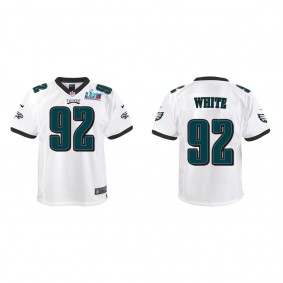 Reggie White Youth Philadelphia Eagles Super Bowl LVII White Game Jersey