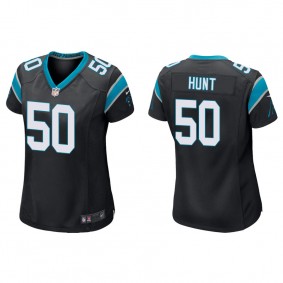 Women's Carolina Panthers Robert Hunt Black Game Jersey