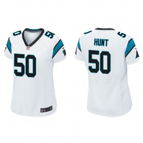 Women's Carolina Panthers Robert Hunt White Game Jersey