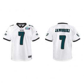 Ron Jaworski Youth Philadelphia Eagles Super Bowl LVII White Game Jersey