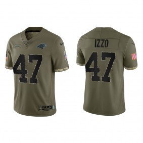 Ryan Izzo Carolina Panthers Olive 2022 Salute To Service Limited Jersey