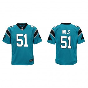 Youth Sam Mills Carolina Panthers Blue Game Jersey