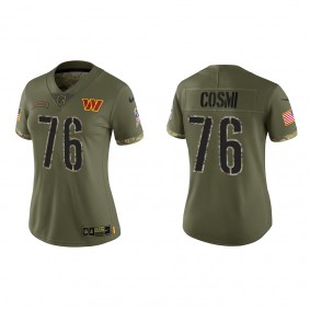 Samuel Cosmi Women's Washington Commanders Olive 2022 Salute To Service Limited Jersey