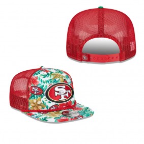 Men's San Francisco 49ers White Botanical 9FIFTY Snapback Hat