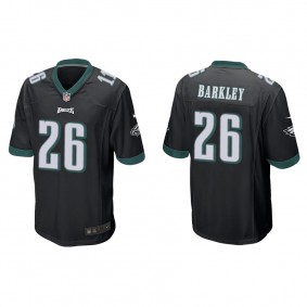 Men's Philadelphia Eagles Saquon Barkley Black Game Jersey