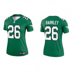 Women's Philadelphia Eagles Saquon Barkley Kelly Green Alternate Legend Jersey