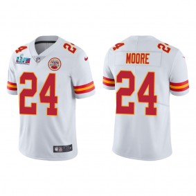 Skyy Moore Men's Kansas City Chiefs Super Bowl LVII White Vapor Limited Jersey