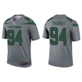 Men's New York Jets Solomon Thomas Gray Inverted Legend Jersey