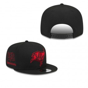 Men's Tampa Bay Buccaneers Black Goth Side Script 9FIFTY Snapback Hat