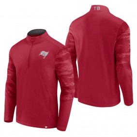 Men's Tampa Bay Buccaneers Red Ringer Quarter-Zip Jacket