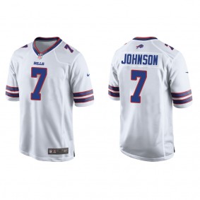 Men's Buffalo Bills Taron Johnson White Game Jersey