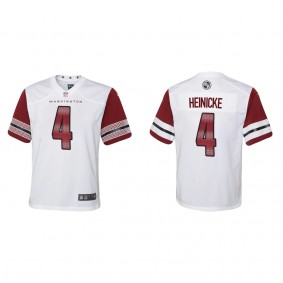 Youth Taylor Heinicke Washington Commanders White Game Jersey