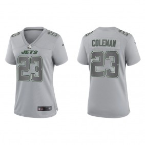 Tevin Coleman Women's New York Jets Gray Atmosphere Fashion Game Jersey