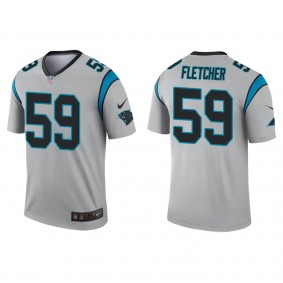 Men's Carolina Panthers Thomas Fletcher Silver Inverted Legend Jersey