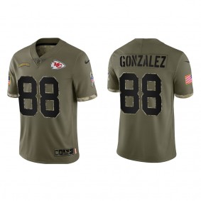 Tony Gonzalez Kansas City Chiefs Olive 2022 Salute To Service Limited Jersey