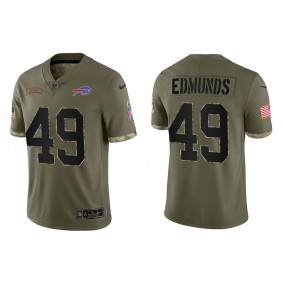 Tremaine Edmunds Buffalo Bills Olive 2022 Salute To Service Limited Jersey