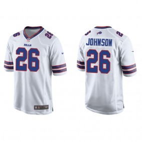 Men's Buffalo Bills Ty Johnson White Game Jersey