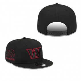 Men's Washington Commanders Black Goth Side Script 9FIFTY Snapback Hat