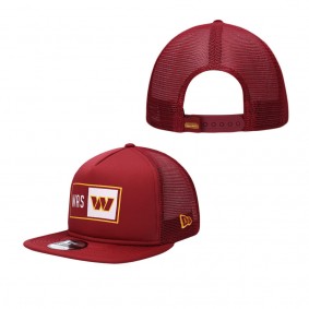 Men's Washington Commanders Burgundy Balanced 9FIFTY Trucker Snapback Hat