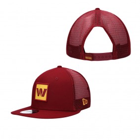 Men's Washington Commanders Burgundy Gridlock 9FIFTY Trucker Snapback Hat