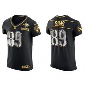 Cam Sims Commanders Black Gold 90th Anniversary Elite Jersey