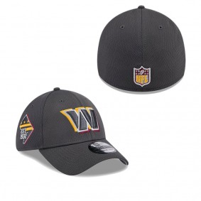 Men's Washington Commanders Graphite 2024 NFL Draft 39THIRTY Flex Hat