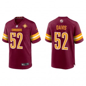 Jamin Davis Commanders Burgundy 90th Anniversary Game Jersey