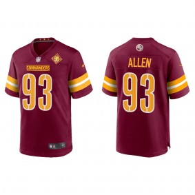 Jonathan Allen Commanders Burgundy 90th Anniversary Game Jersey