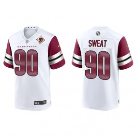 Montez Sweat Commanders White 90th Anniversary Game Jersey