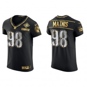 Phidarian Mathis Commanders Black Gold 90th Anniversary Elite Jersey