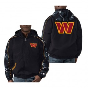 Men's Washington Commanders Starter Black Thursday Night Gridiron Full-Zip Hoodie