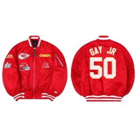 Willie Gay Jr. Alpha Industries X Kansas City Chiefs MA-1 Bomber Red Jacket