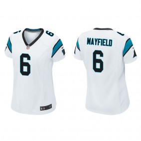 Women's Baker Mayfield Panthers White Game Jersey