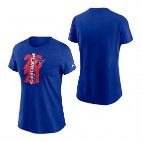 Women's Buffalo Bills Nike Royal 2021 NFL Playoffs Bound T-Shirt