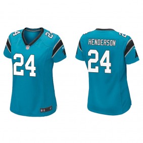 Women's Carolina Panthers C.J. Henderson Blue Game Jersey