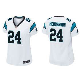 Women's Carolina Panthers C.J. Henderson White Game Jersey