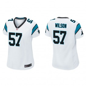 Women's Carolina Panthers Damien Wilson White Game Jersey