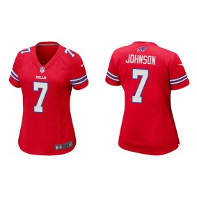 Women's Buffalo Bills Taron Johnson Red Game Jersey